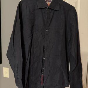 Black Long Sleeve Button-Up Shirt